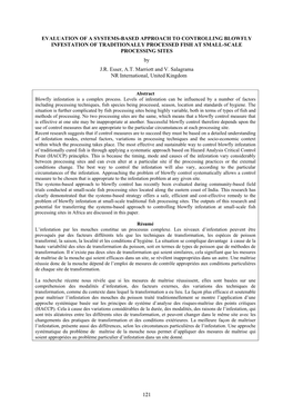 Field Evaluation of a Systems Based Approach to the Reduction of Blowfly Infestation of Traditionally Processed