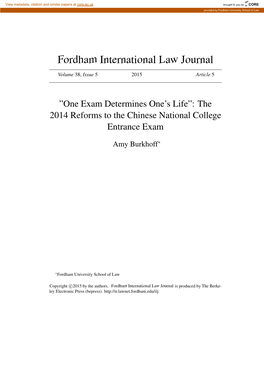 Fordham International Law Journal