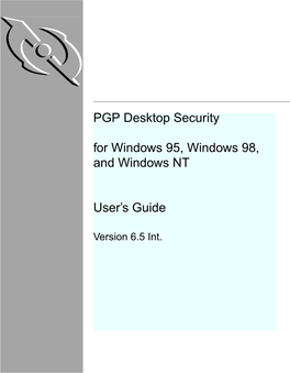 PGP Desktop Security for Windows 95, Windows 98, and Windows NT