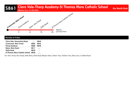 Clara Vale-Thorp Academy-St Thomas More Catholic School Go North East S861 Effective From: 01/09/2020
