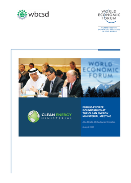 Public-Private Roundtables at the Clean Energy Ministerial Meeting
