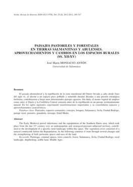 Paisajes Pastoriles Y Forestales En Tierras Salmantinas Y Abulenses