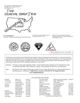 January Meeting Will Be Rock and Fossil Identification Along with Show and Tell