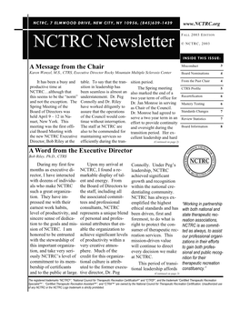 2003 EDITION NCTRC Newsletter © NCTRC, 2003