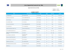 List of Agents by County for the Web