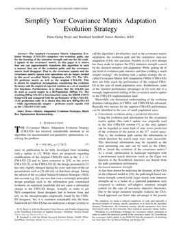 Simplify Your Cma-Es 3