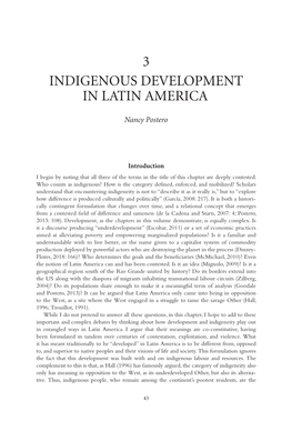 3 Indigenous Development in Latin America