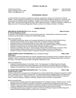 Smithgroup Resume