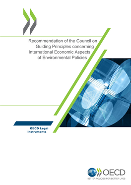 Recommendation of the Council on Guiding Principles Concerning International Economic Aspects of Environmental Policies