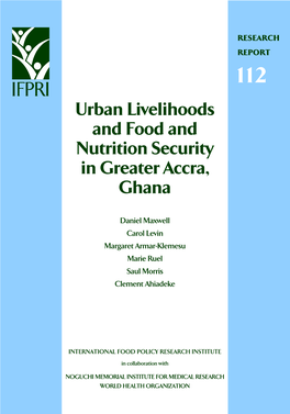 Urban Livelihoods and Food and Nutrition Security in Greater Accra, Ghana