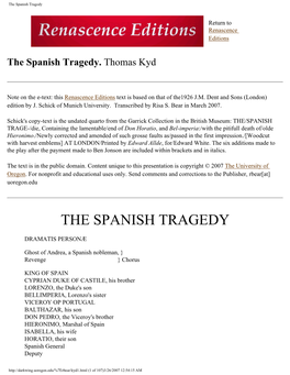 The Spanish Tragedy