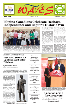 CANADA ~ PHILIPPINE NEWS WAVES Prime Minister Trudeau’S Way of Celebrating Filipino Canada Caring Heritage Month for Caregivers