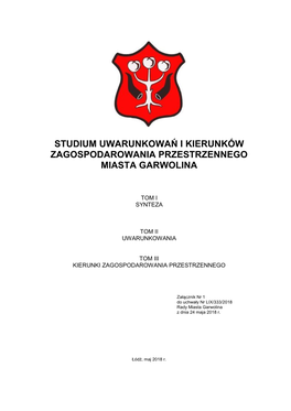 Załącznik Nr 1 – STUDIUM UWARUNKOWAŃ I KIERUNKÓW