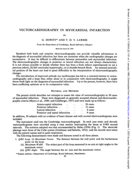 Vectorcardiography in Myocardial Infarction by G