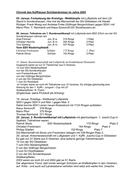 Wettkämpfe Mit Luftpistole Auf Dem LD- Stand in Sondershausen