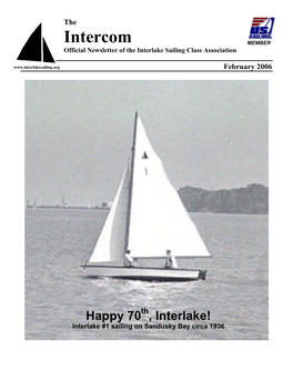 Intercom MEMBER Official Newsletter of the Interlake Sailing Class Association February 2006