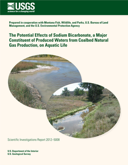 The Potential Effects of Sodium Bicarbonate, a Major Constituent of Produced Waters from Coalbed Natural Gas Production, on Aquatic Life