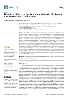 Disturbance Effects on Spatial Autocorrelation in Biodiversity: an Overview and a Call for Study