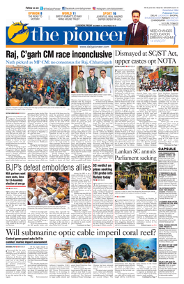 Raj, C'garh CM Race Inconclusive