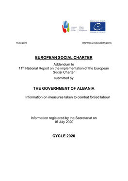 European Social Charter the Government of Albania