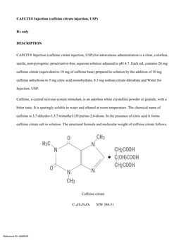 CAFCIT® Injection (Caffeine Citrate Injection, USP)