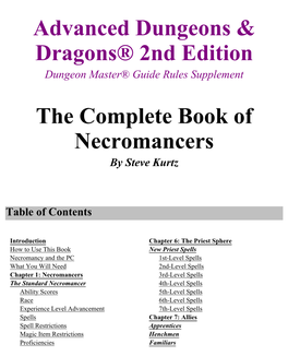 Advanced Dungeons & Dragons® 2Nd Edition the Complete Book Of