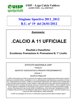 Calcio a 11 Ufficiale