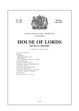 House of Lords Official Report