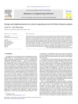 Design and Implementation of a Cloud Computing Service for Finite Element