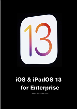 Ios & Ipados 13 for Enterprise