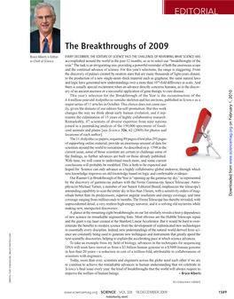 The Breakthroughs of 2009
