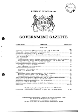 Government Gazette