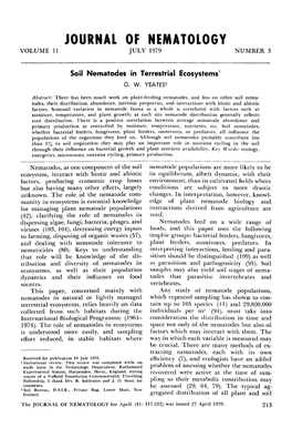 Soil Nematodes in Terrestrial Ecosystems ~ G