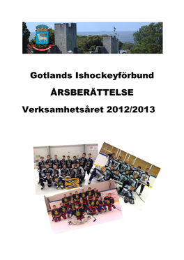 Gotlands Ishockeyförbund ÅRSBERÄTTELSE Verksamhetsåret 2012/2013