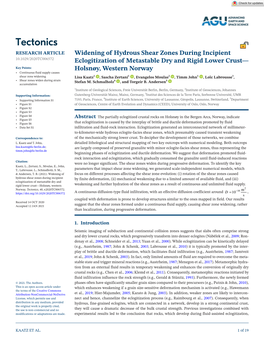 Widening of Hydrous Shear Zones During Incipient Eclogitization Of