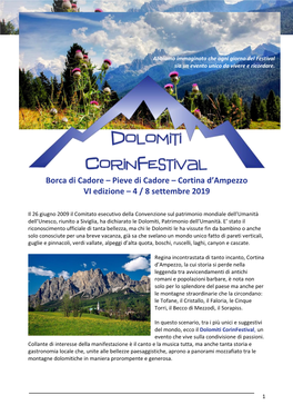 Dolomiti Corinfestival Borca Di Cadore