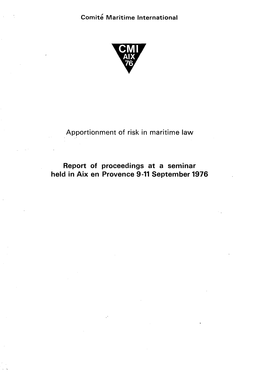 1976 Apportionment of Risk In