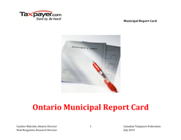 Ontario Municipal Report Card