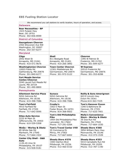 Fueling Station Locator