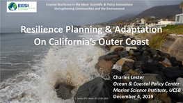 Resilience Planning & Adaptation on California's Outer Coast