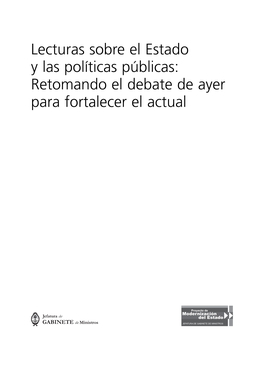 Lecturas Sobre El Estado Y Las Políticas Públicas