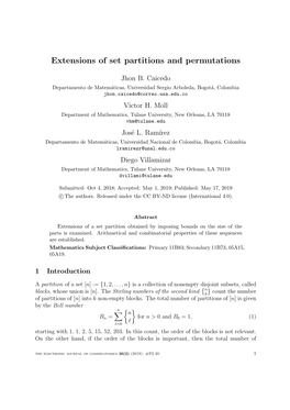 Extensions of Set Partitions and Permutations