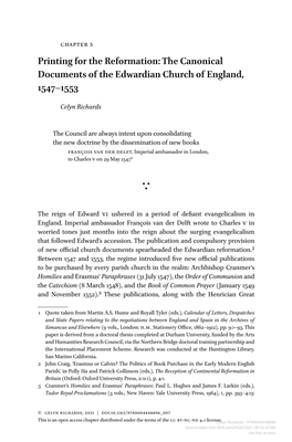 The Canonical Documents of the Edwardian Church of England, 1547–1553