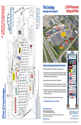 The Crossings 2,198 SF Restaurant Newington, New Hampshire Endcap with Patio Woodbury Ave