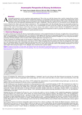 Anamorphic Perspective & Illusory Architecture