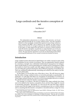 Large Cardinals and the Iterative Conception of Set