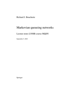 Markovian Queueing Networks