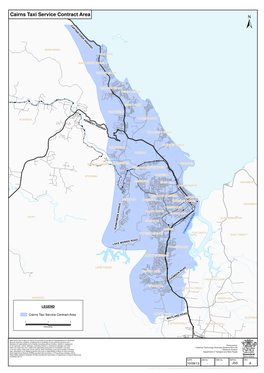 Cairns Taxi Service Contract Area WANGETTI