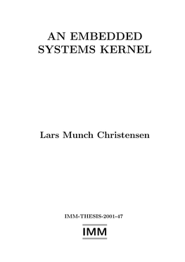 An Embedded Systems Kernel