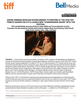 Media Release​. Award-Winning Musician